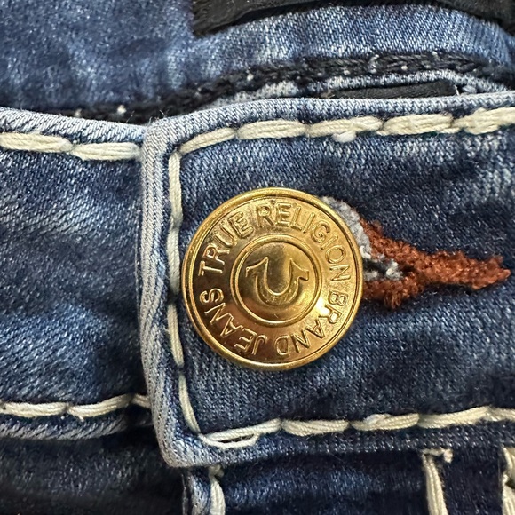 True Religion Classic Blue Mid Rise Straight Leg Jeans - Picture 5 of 15